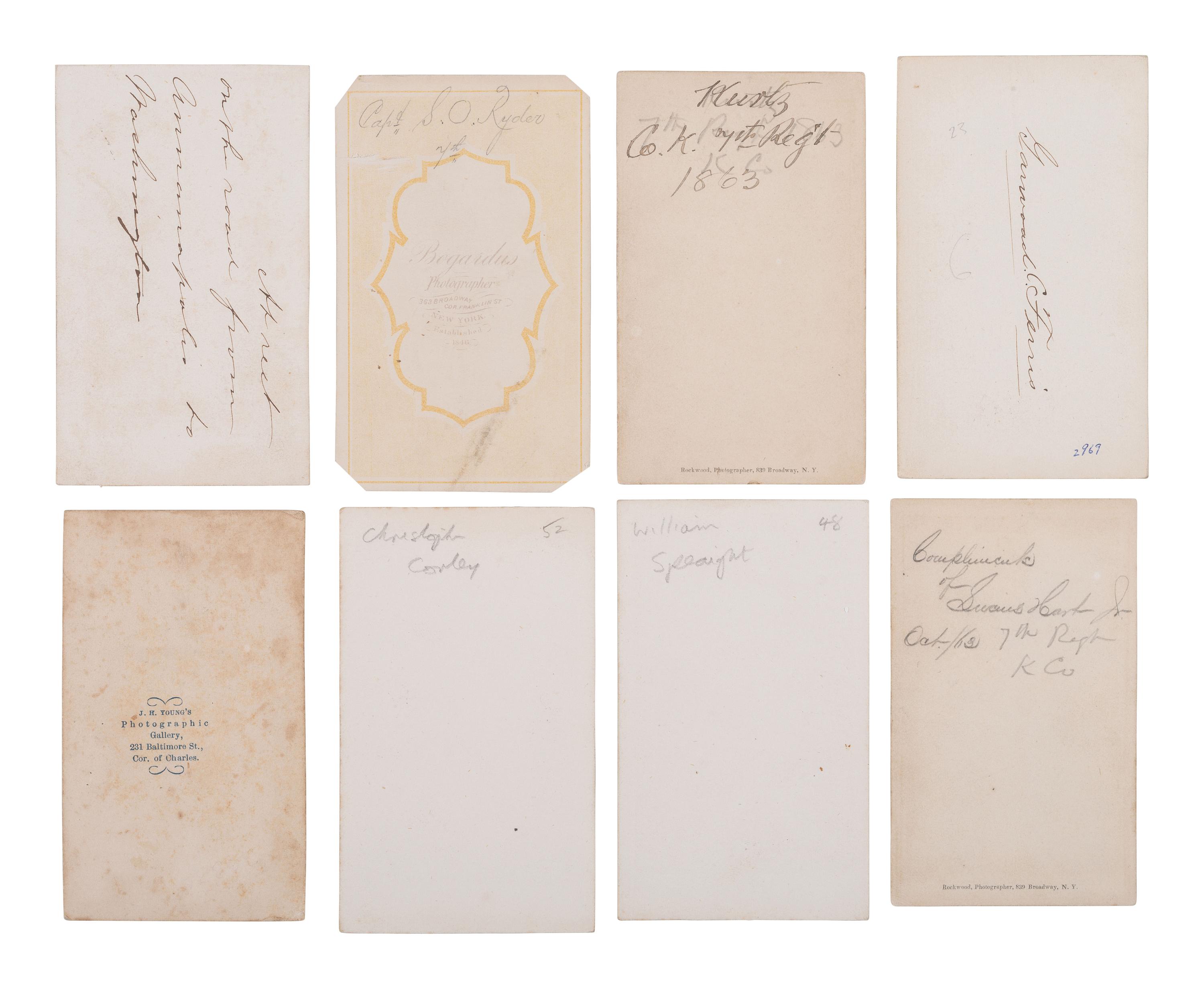 [CIVIL WAR]. A group of 25 CDVs of members of the 7th New York State Militia, incl. Cos. D, E, F, and K.
