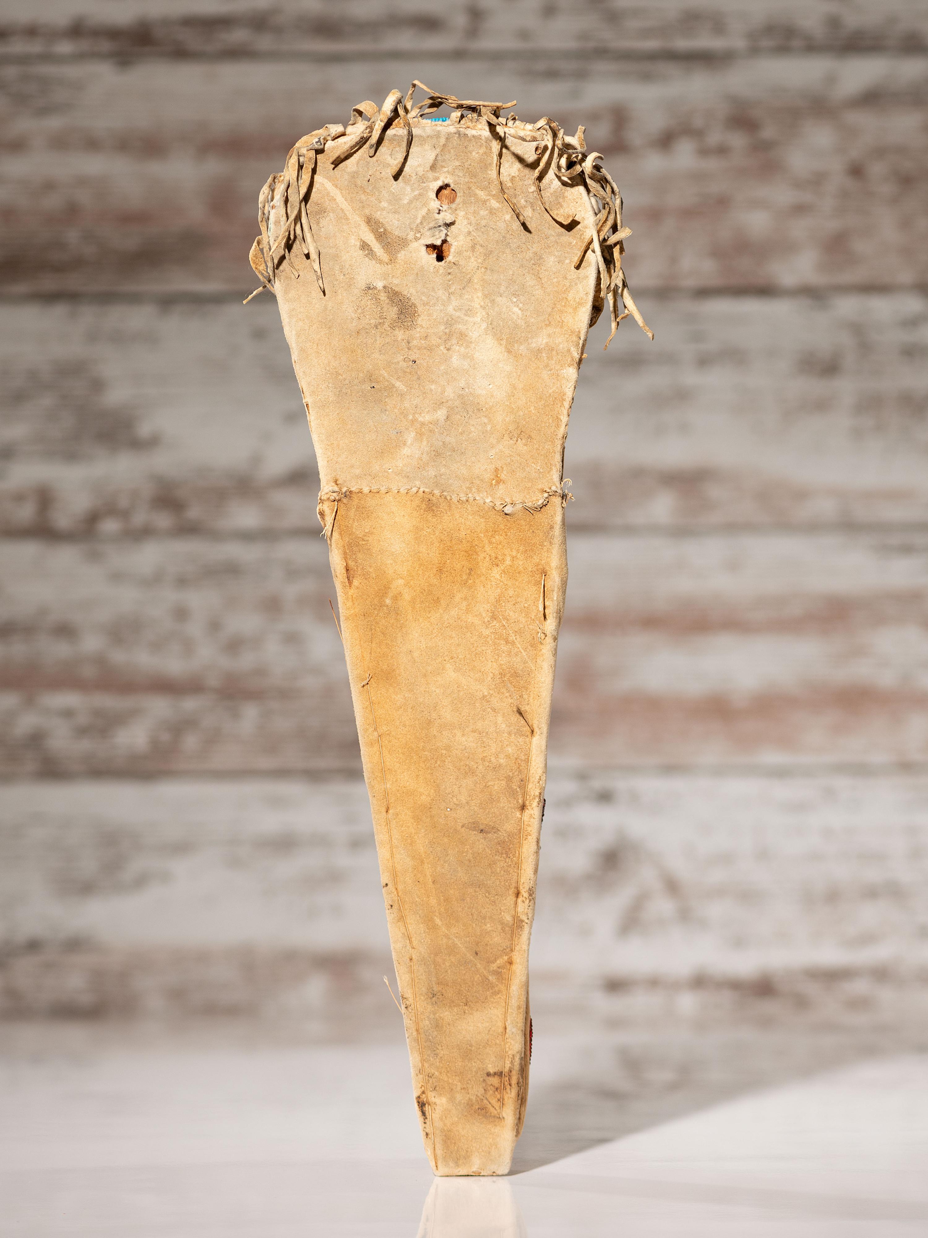 Umatilla Beaded Hide Doll Cradle