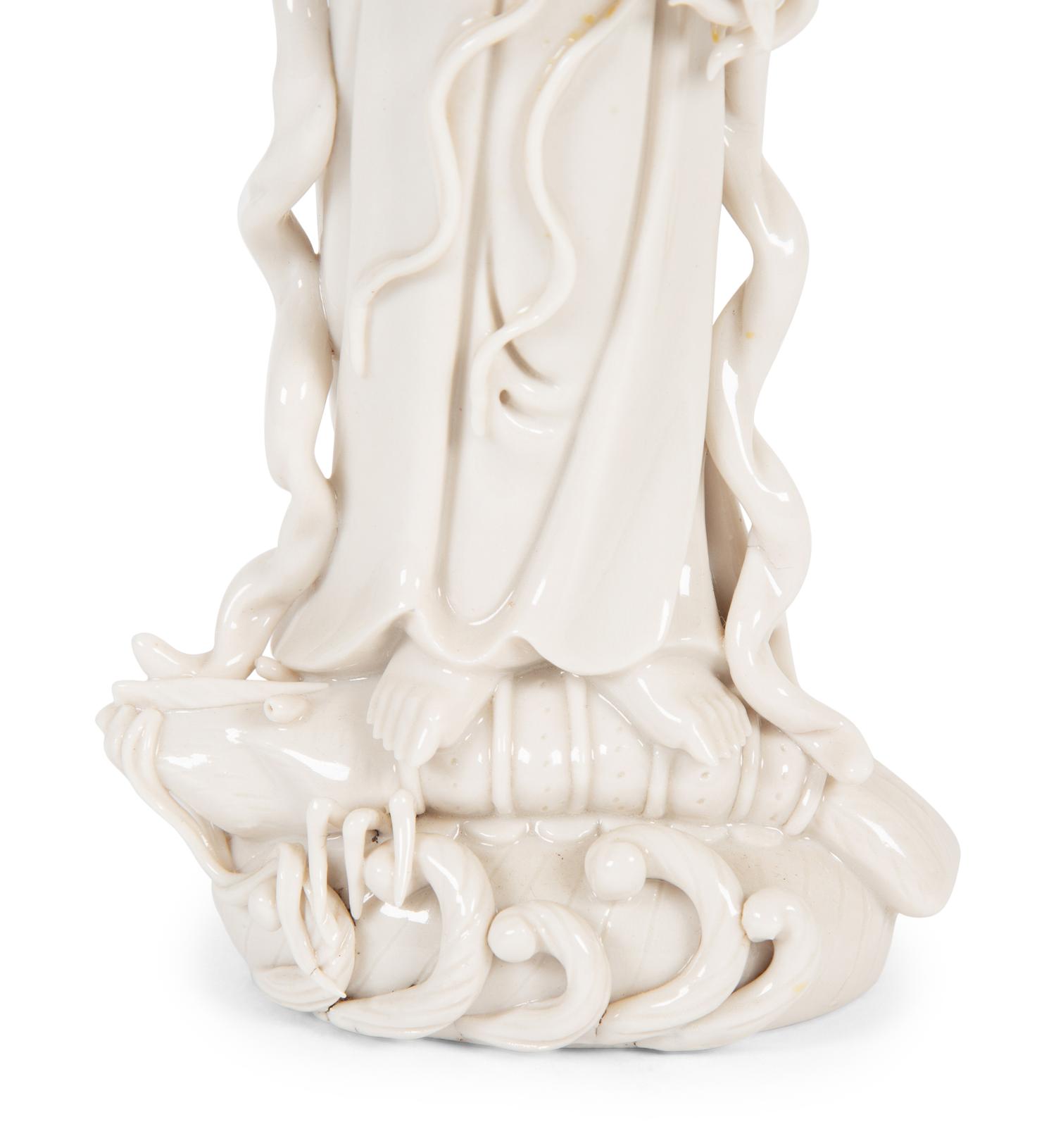 A Chinese Blanc de Chine Figure of Guanyin
