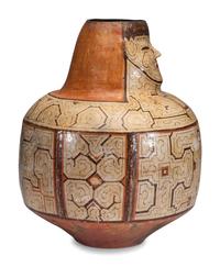 Peruvian Shipibo Figural Pottery Jar