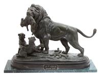 Paul Edouard Delabrierre, (French, 1829-1912), Lion Premier Gibier, 1892