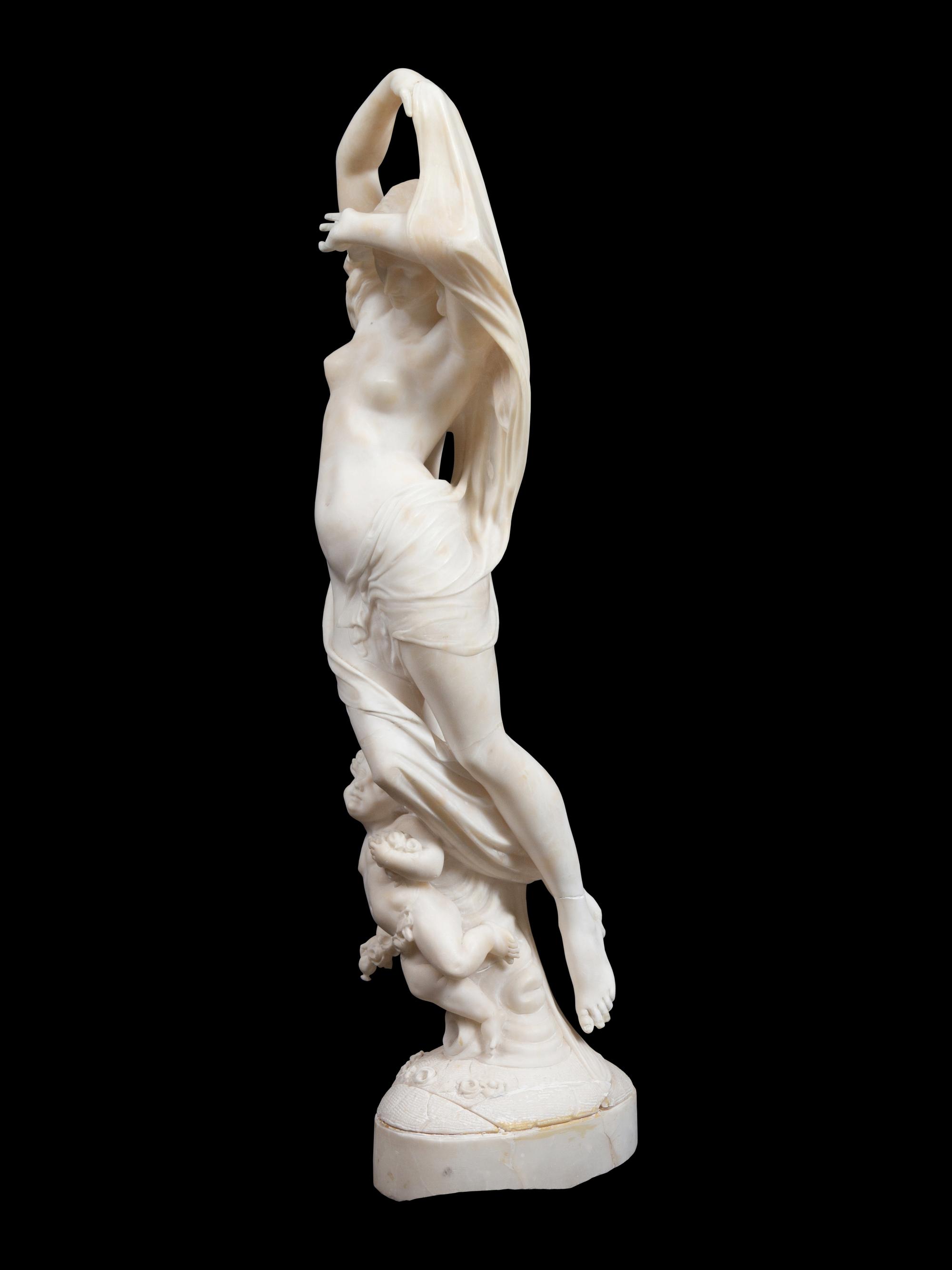 An Italian Alabaster Figural Group