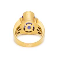 TANZANITE AND DIAMOND RING