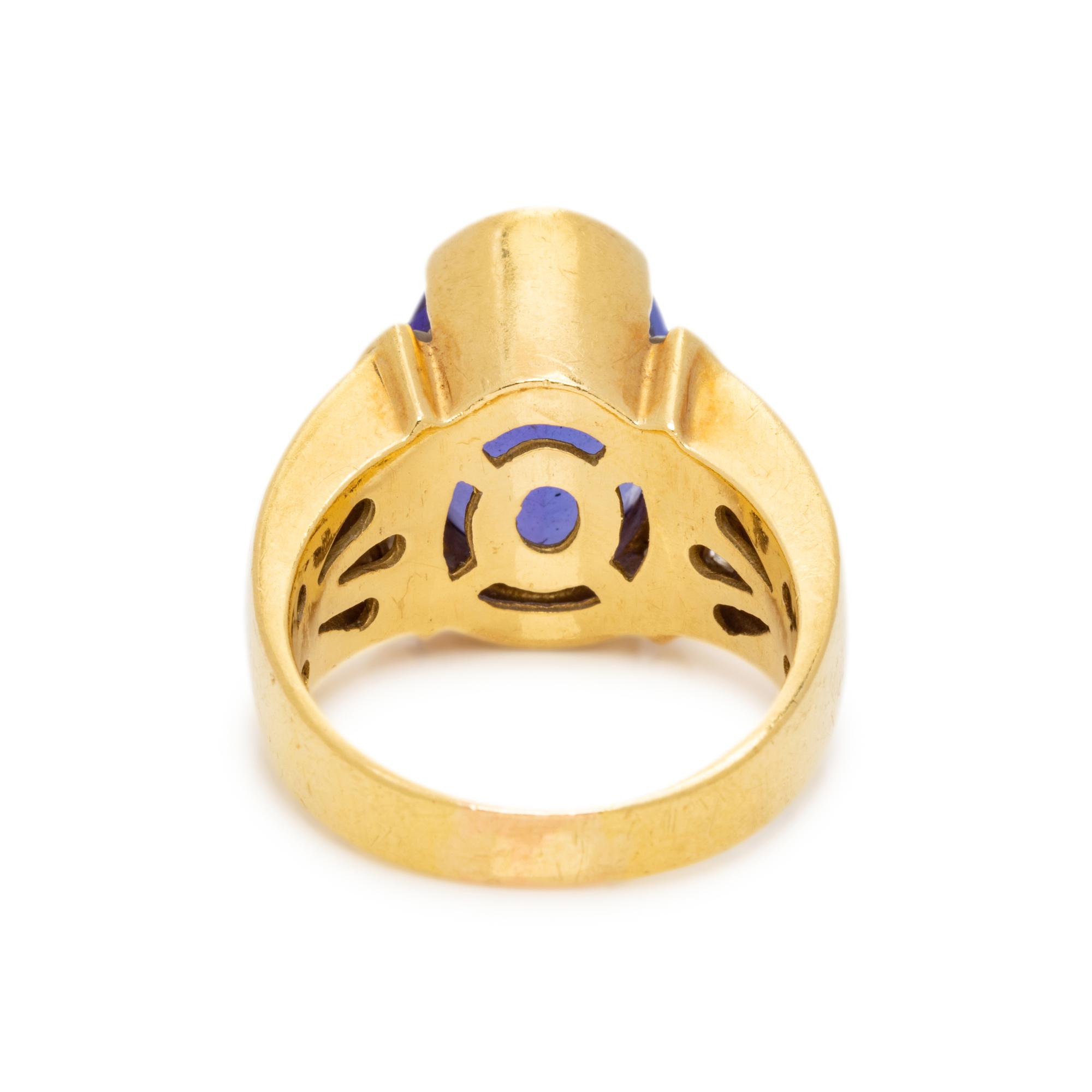 TANZANITE AND DIAMOND RING