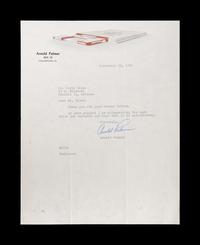 A Group of Two 1960s Personally Signed Letters (TLS) from Arnold Palmer and Gary Player,