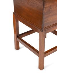An English Mahogany Cellarette on a Later Stand