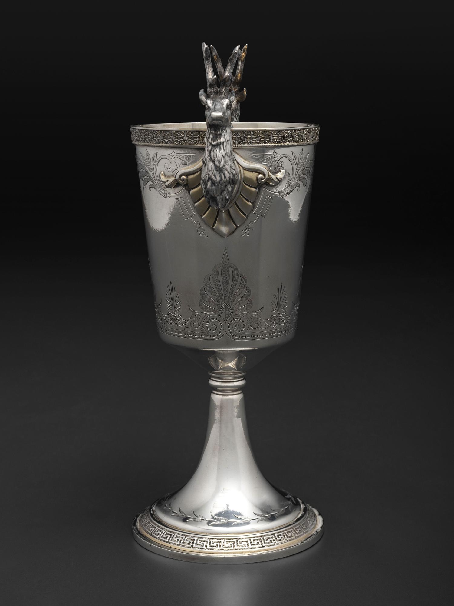 An American Parcel Gilt Silver Goblet