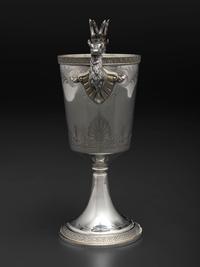 An American Parcel Gilt Silver Goblet
