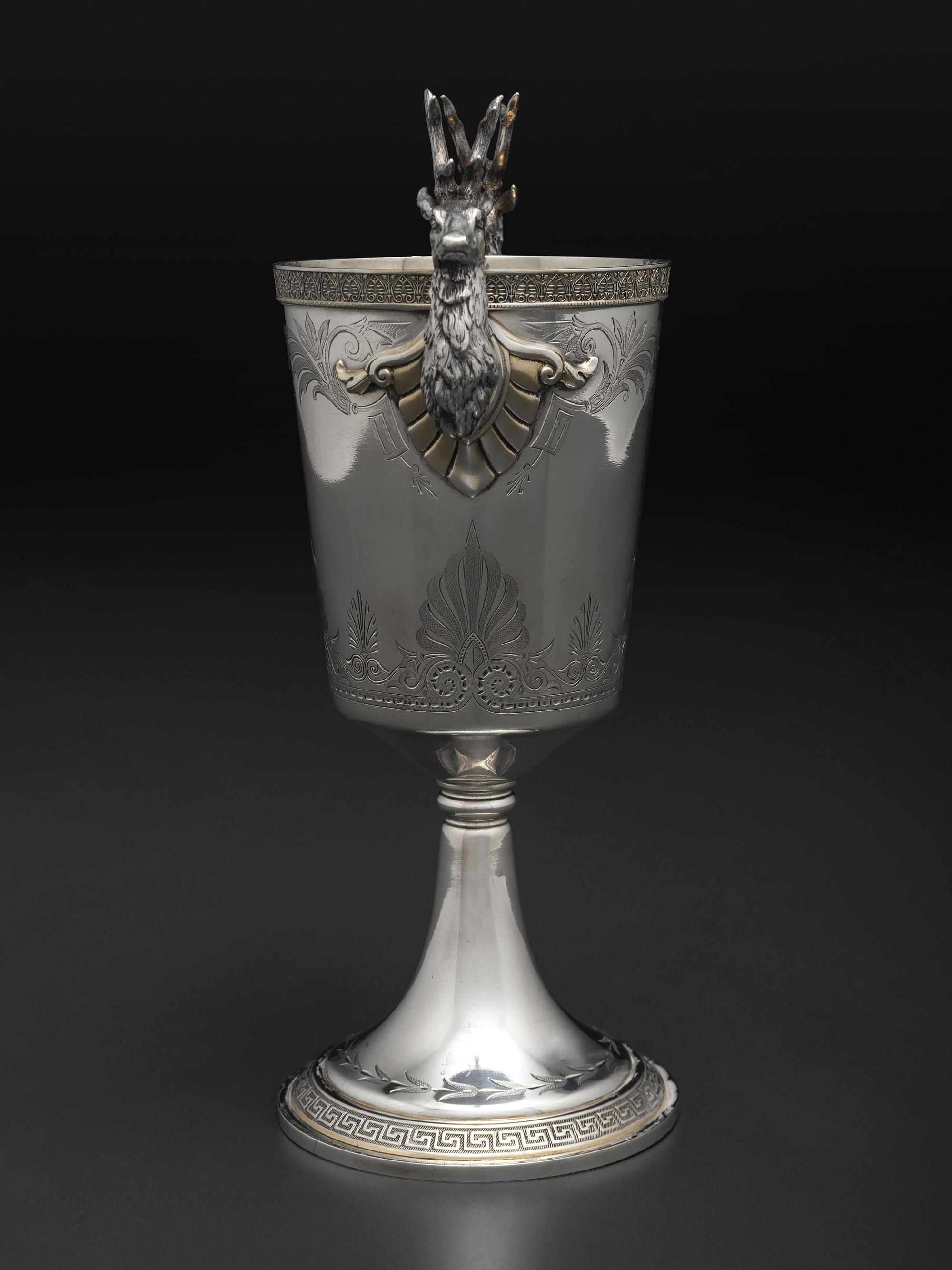An American Parcel Gilt Silver Goblet