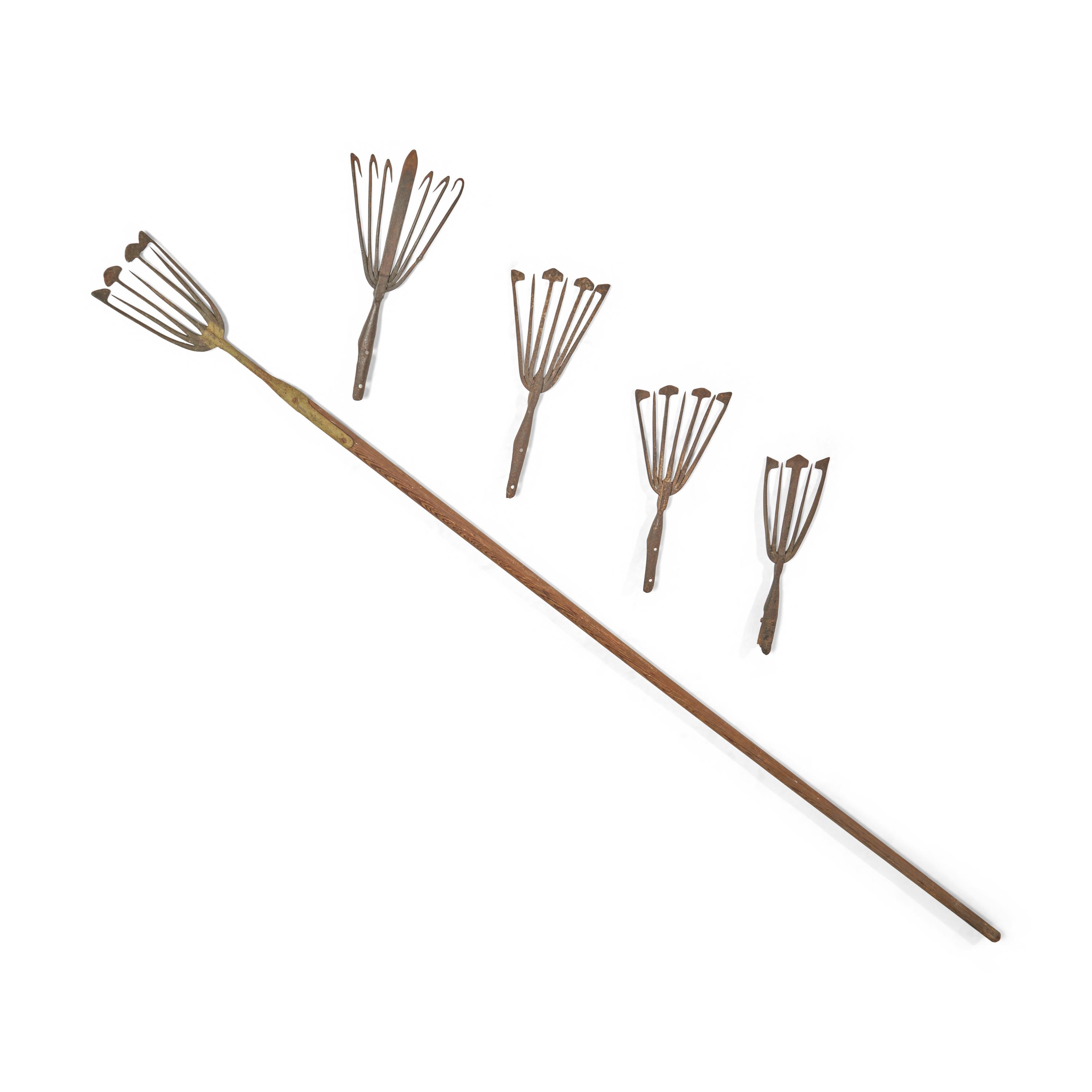 A Group of Eel Fishing Forks
