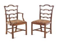 A Set of Eight George III Style Mahogany Chairs