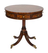 A Regency Style Mahogany Drum Table