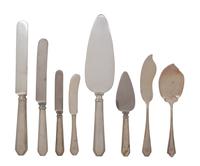 An American Silver Flatware Service, Samuel Hubbard Kirby & Sons, Inc., New Haven, CT, comprising: 12 dinner knives 12 luncheon knives