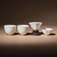 Four Chinese Blanc-de-Chine Porcelain Wine Cups, 17th-18th Century — 清早中期 德化白瓷酒杯三隻