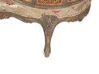 A Louis XV Style Painted Cane Back Tete-a-Tete