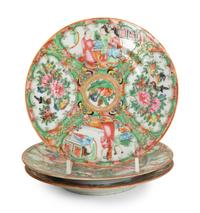 A Chinese Export Rose Medallion Porcelain Tea Service