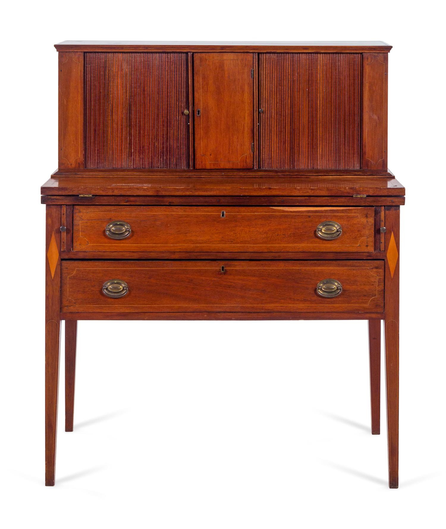 A Federal Mahogany Secretary Desk