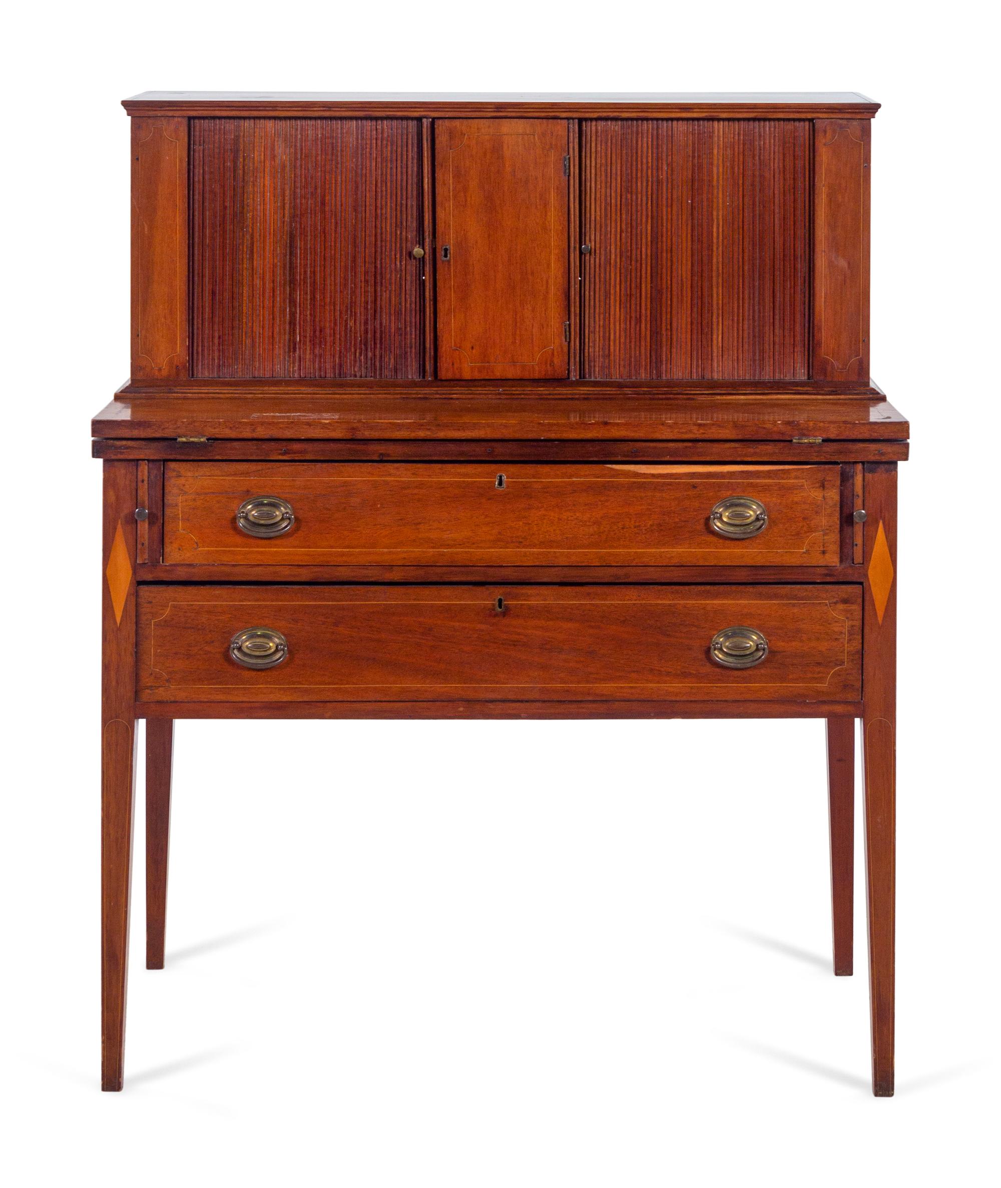 A Federal Mahogany Secretary Desk