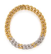 BICOLOR GOLD AND DIAMOND NECKLACE