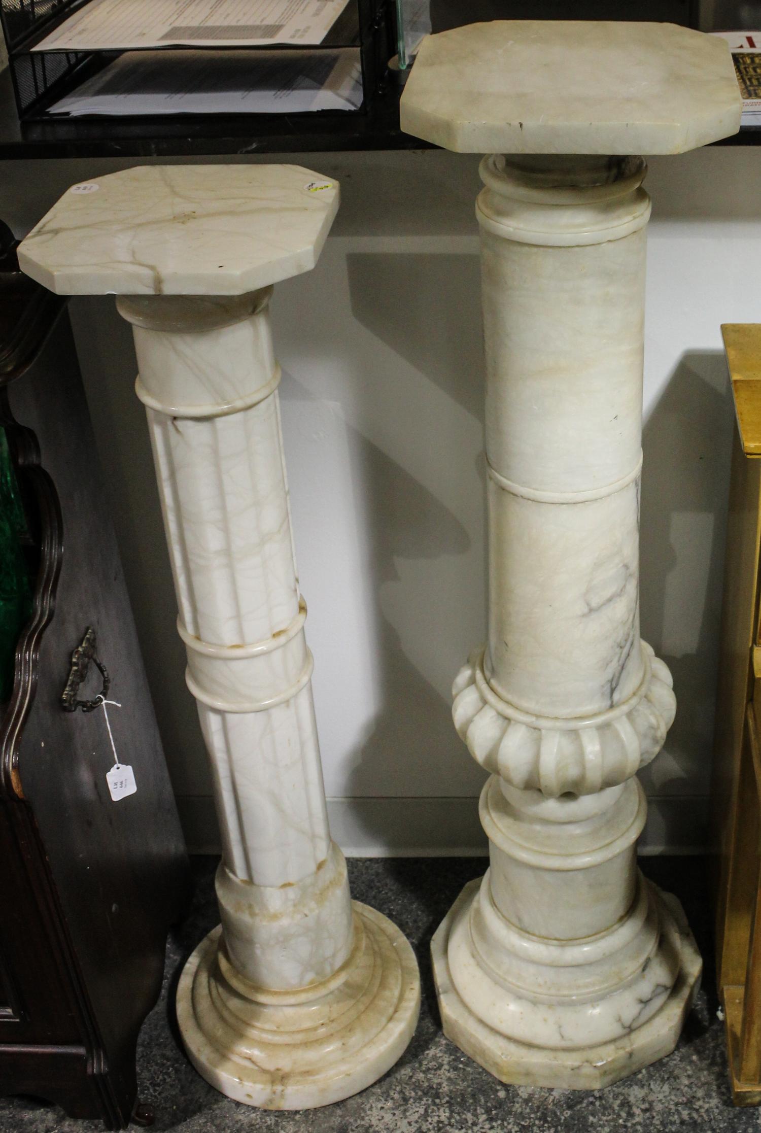A Continental Marble Column Height 44 1/4 inches.