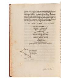ALBERTI, Leon Battista (1404-1472). De re aedificatoria . Florence: Nicolaus Laurentii Alamanus, 29 December 1485.