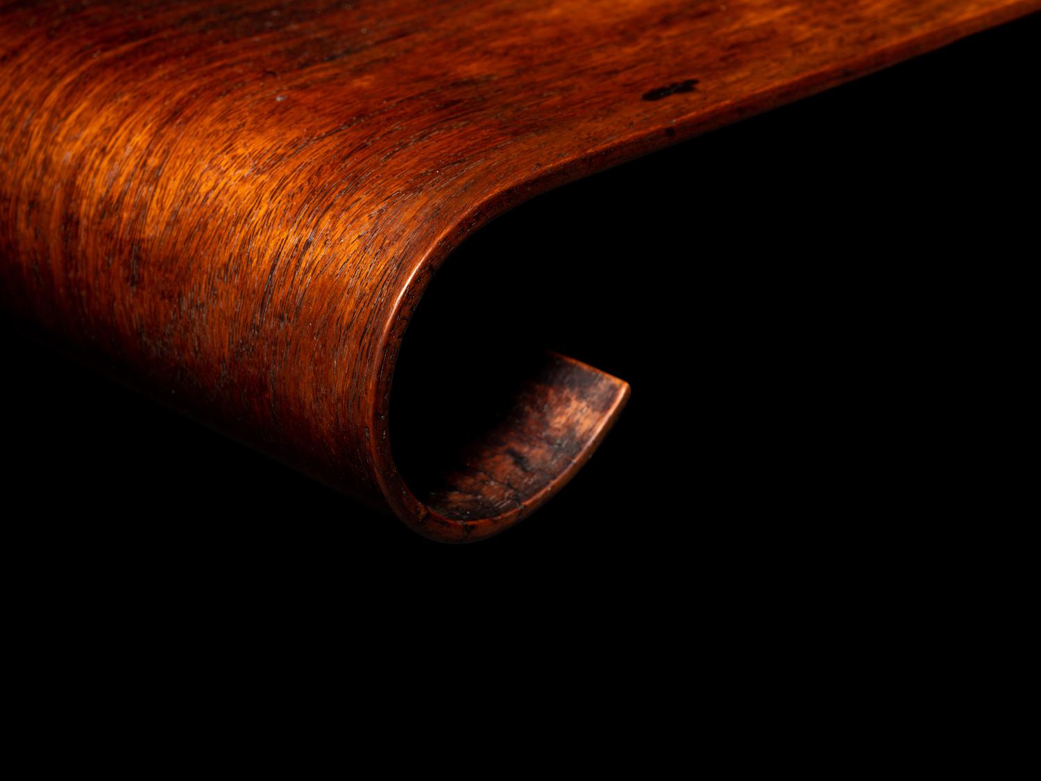 A Rosewood Scroll-Form Stand