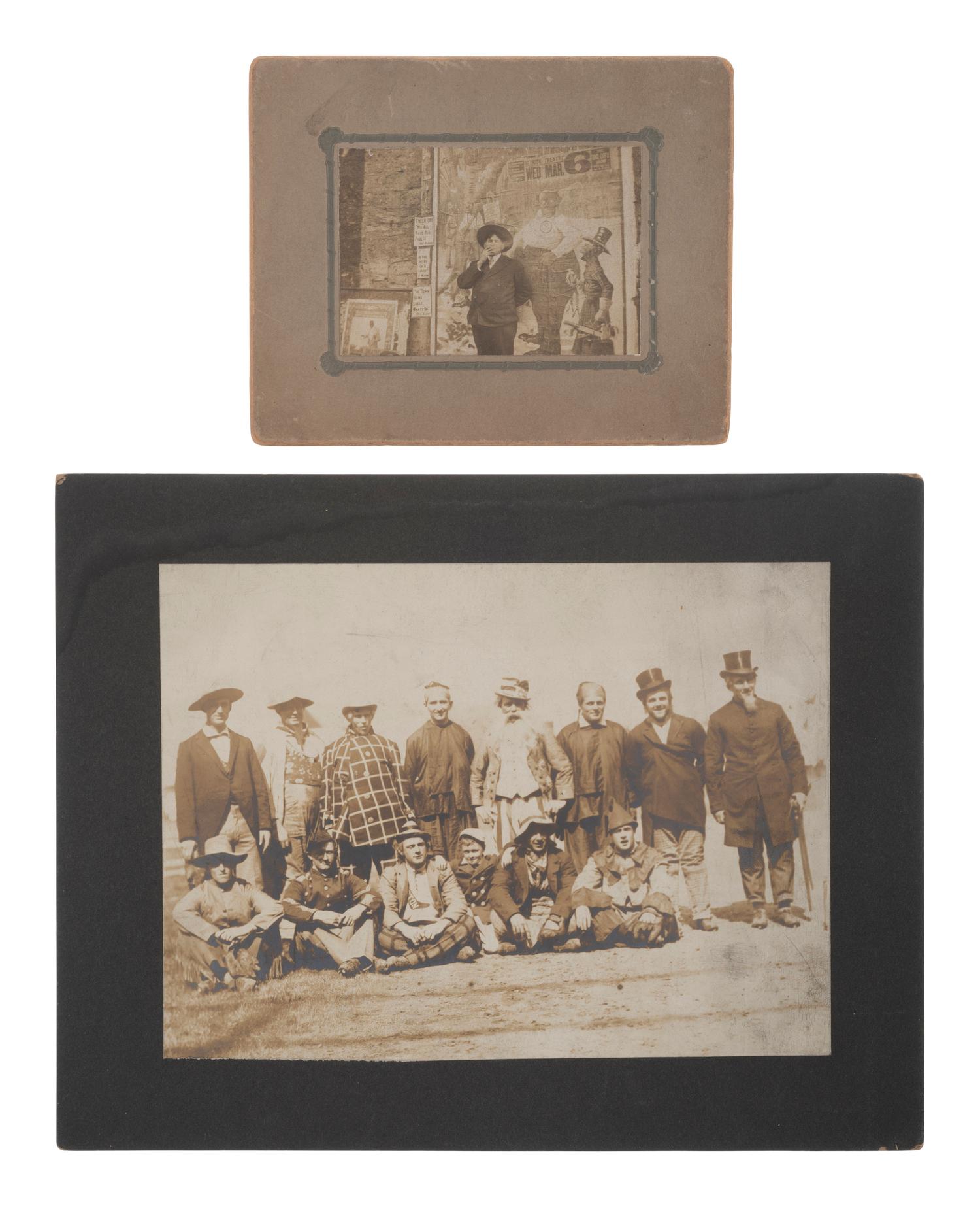 [EARLY PHOTOGRAPHY - OCCUPATIONAL]. 3 photographs, incl. by CDV of painters and a wallpaper hanger.