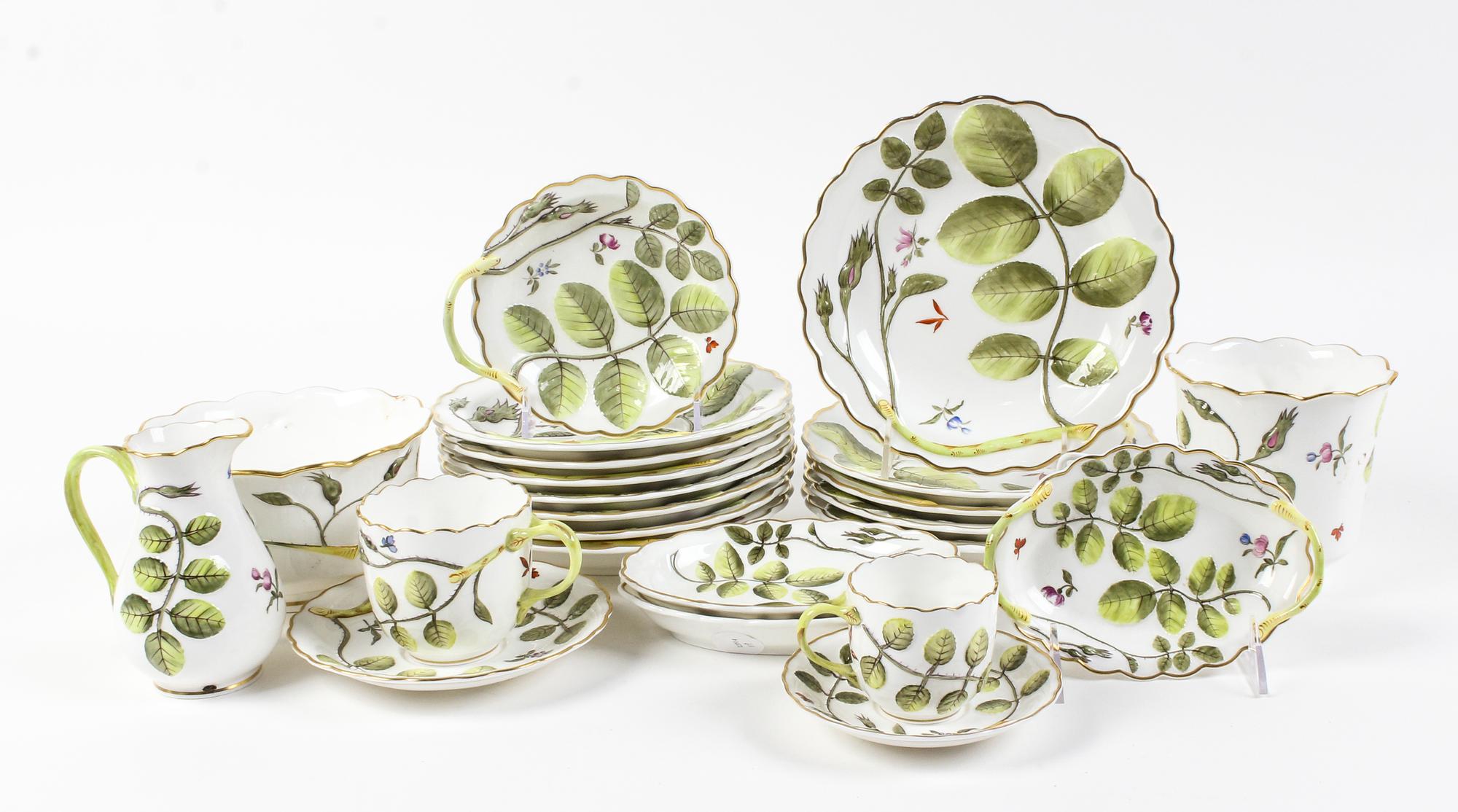 A Royal Worcester Partial Porcelain Dessert Service Diameter of dessert dish 8 inches. — 20TH CENTURY