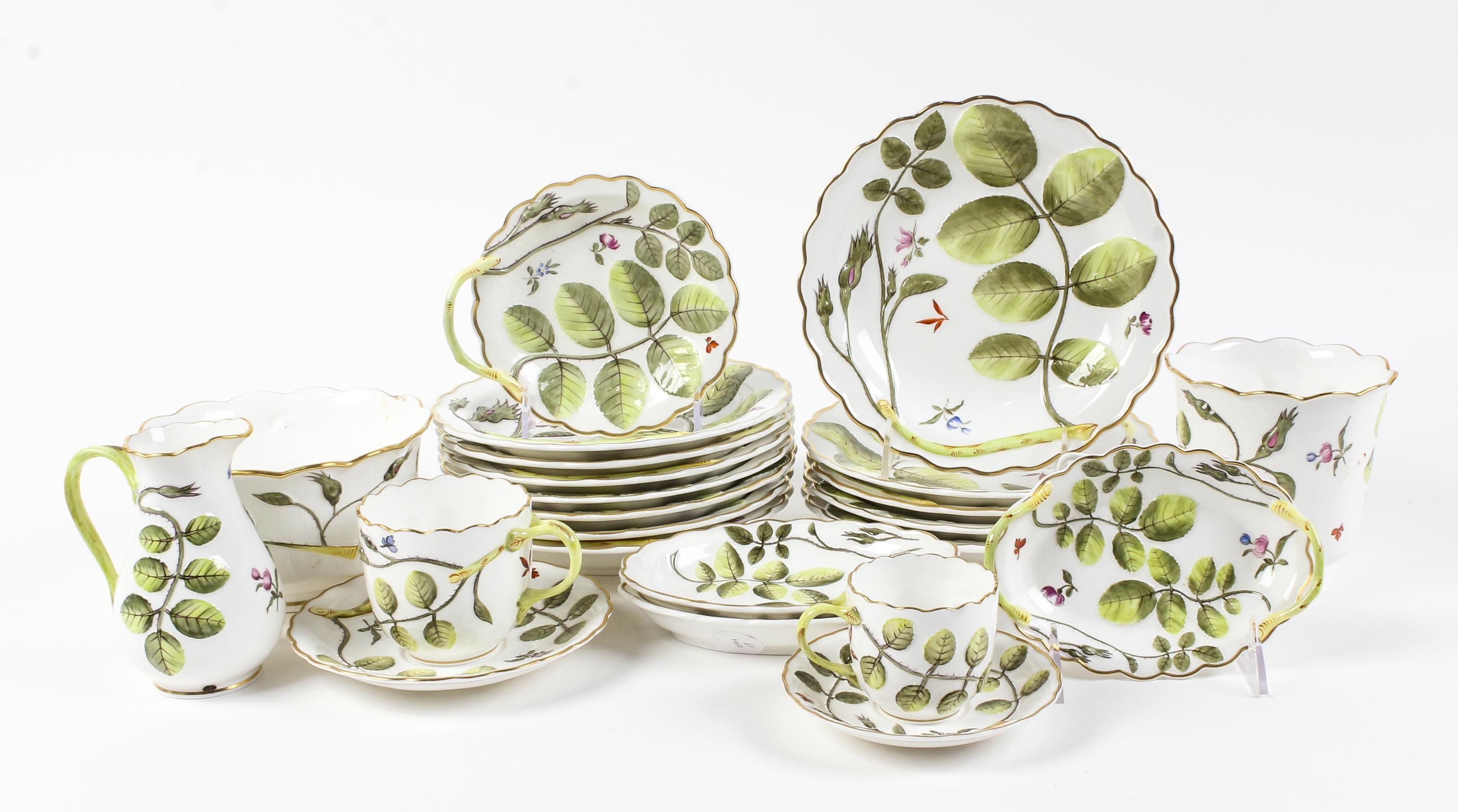 A Royal Worcester Partial Porcelain Dessert Service Diameter of dessert dish 8 inches. — 20TH CENTURY