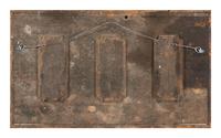 A Painted Pine Blanket Chest Lid with Ship
