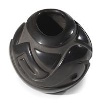 Carved Blackware Pottery Jar