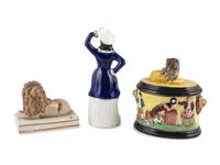 Three English Glazed Pearlware Articles
