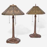 Tiffany Studios (American, active 1878-1932) A Pair of Table Lamps, New York, NY, early 20th century