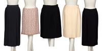FIVE FRENCH DESIGNER SKIRTS