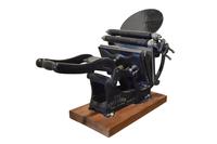 An Iron and Steel Printing Press 23" W x 14" D x 19" H — United States, Circa 1900