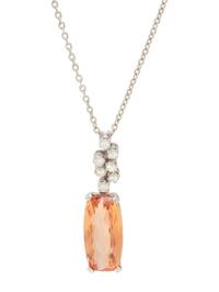 TOPAZ AND DIAMOND PENDANT/NECKLACE