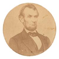 [LINCOLN, Abraham (1809-1865)]. Lincoln and Hamlin 1860 campaign ferrotypes. [ With: ] Miniature portrait of Lincoln.