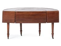 A Mahogany Demilune Game Table