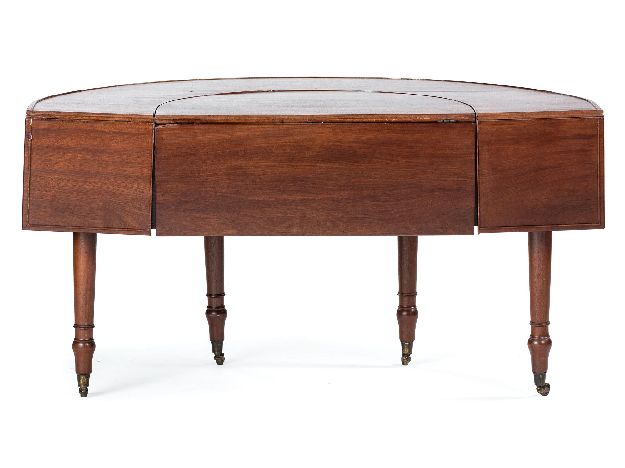 A Mahogany Demilune Game Table