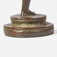 Bonnie MacLeary (American, 1886-1971) Two Miniature Works: Child Pinched by Crab and Child with Frogs, Gorham Co. Founders (founded 1831), Providence, RI, early 20th century