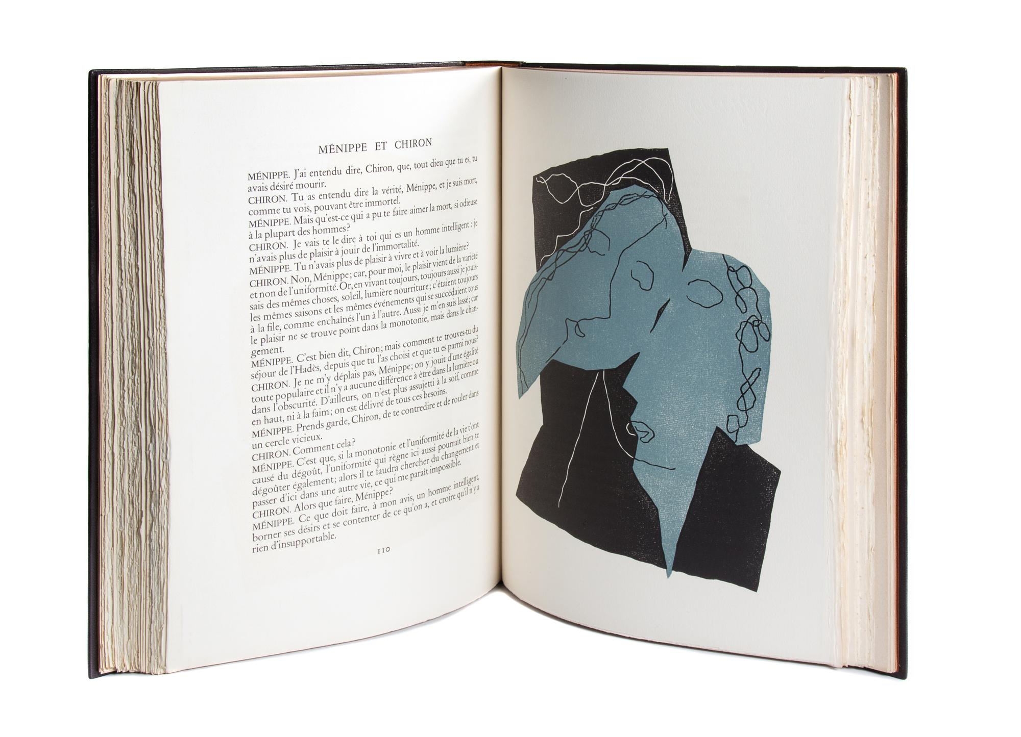 (LAURENS, HENRI) LUCIEN DE SAMOSATE [LUCIAN]. Dialogues. Paris, [1951]. Limited. Bound by Robert Bonfils. Signed.