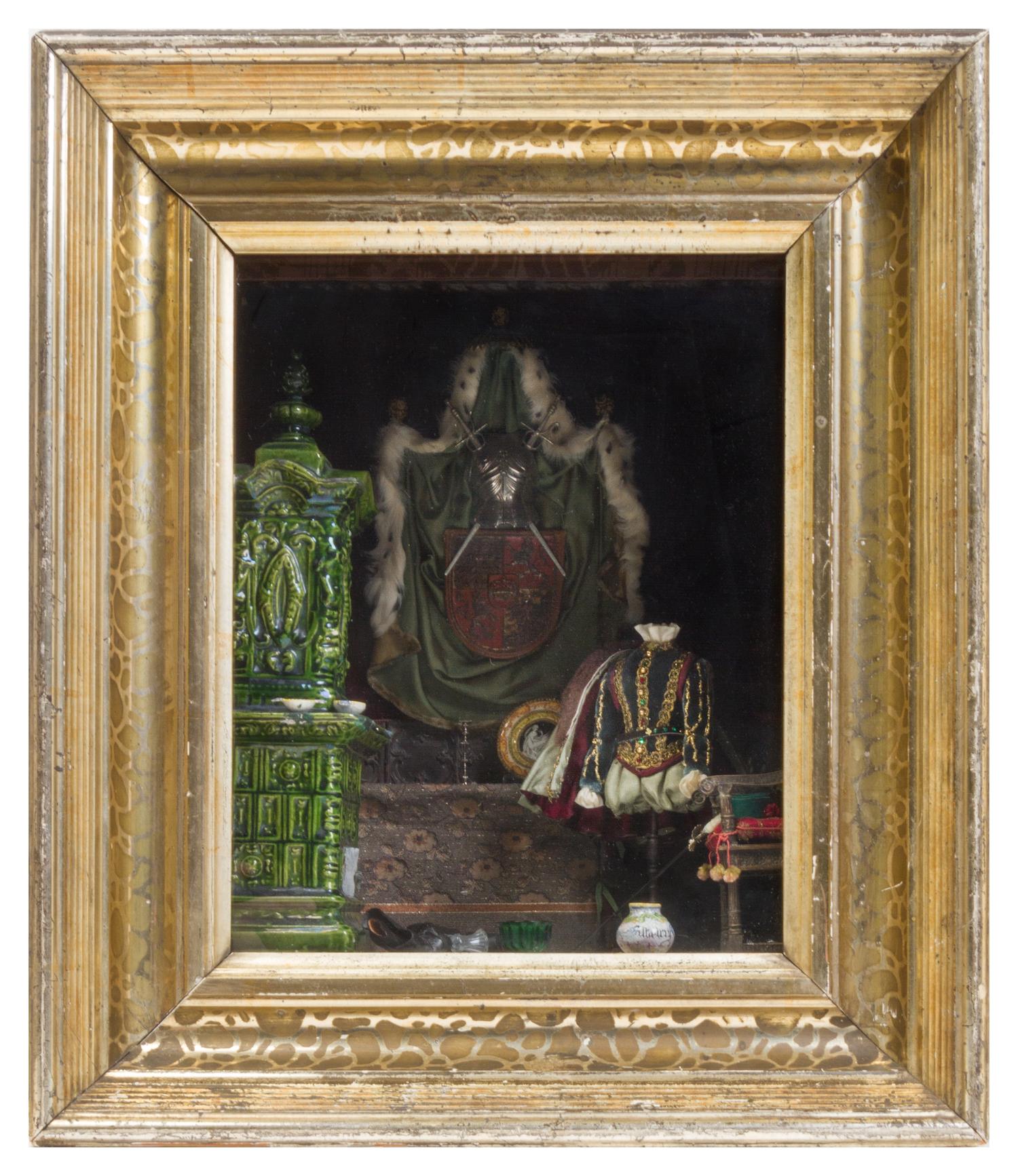 Two Miniature Room Boxes Height 14 inches. — JEFFREY G. GUENO AND FRANK L. HANLEY