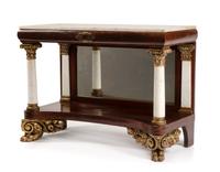 An American Classical Parcel Gilt Mahogany and Marble Pier Table Height 34 1/2 x width 48 1/4 x depth 21 inches. — MID-19TH CENTURY