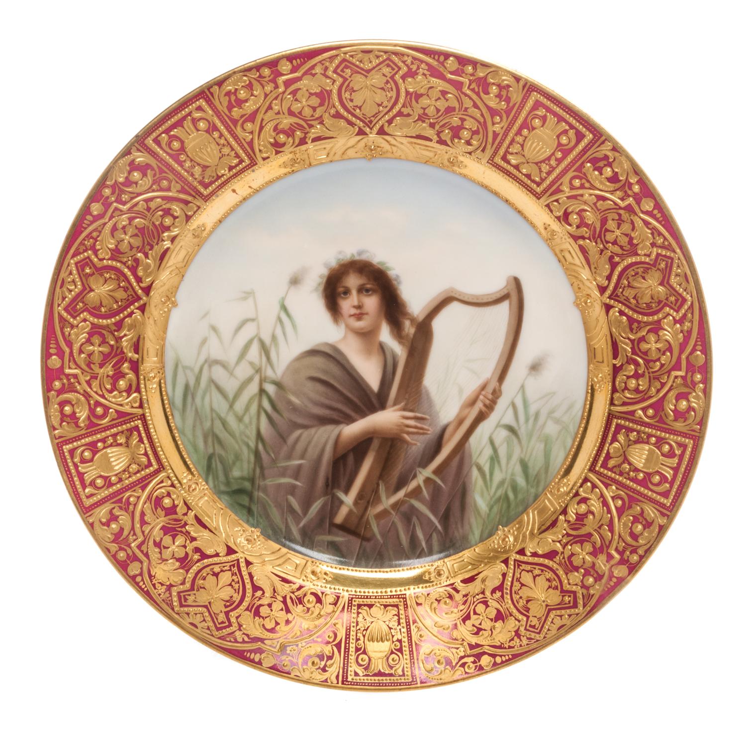 A Royal Vienna Cabinet Plate Diameter 9 1/2 inches.