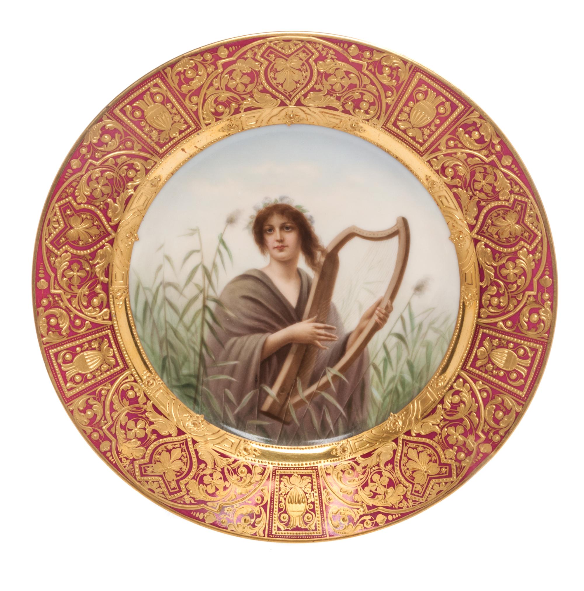 A Royal Vienna Cabinet Plate Diameter 9 1/2 inches.