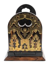 A Victorian Brass Mounted Coromandel Sliding Desk Top Book Shelf — 19TH CENTURY