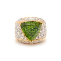 PERIDOT AND DIAMOND RING