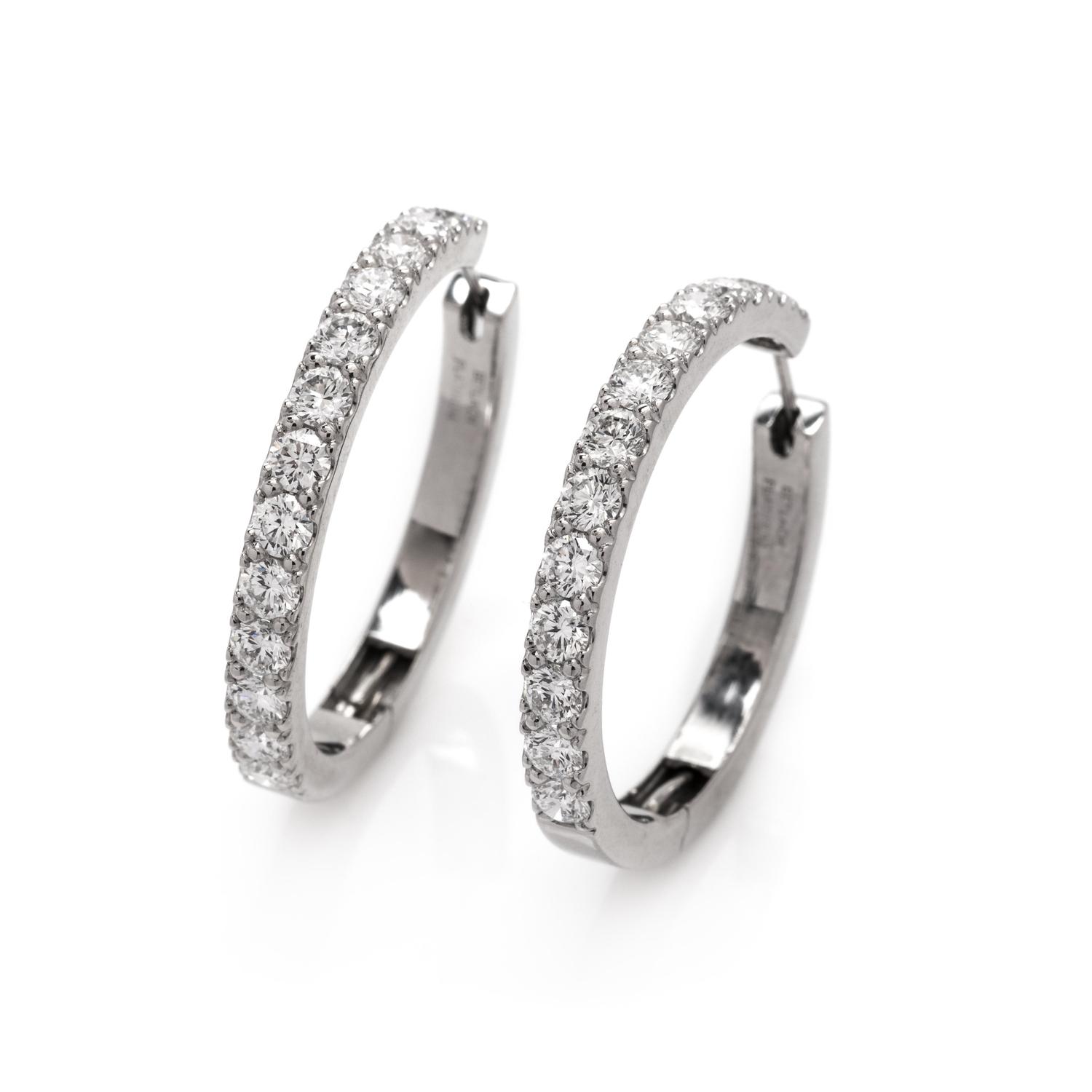 Diamond Hoop Earrings
