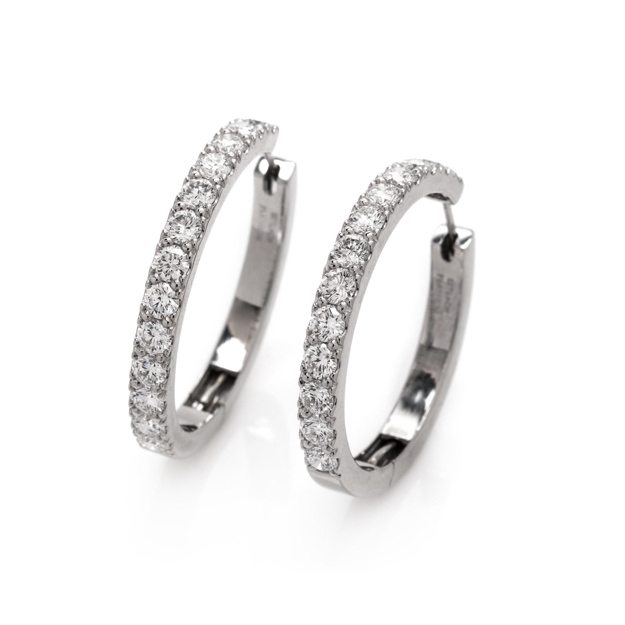 Diamond Hoop Earrings