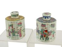 Eight Chinese Porcelain Tea Caddies